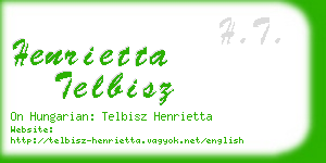 henrietta telbisz business card